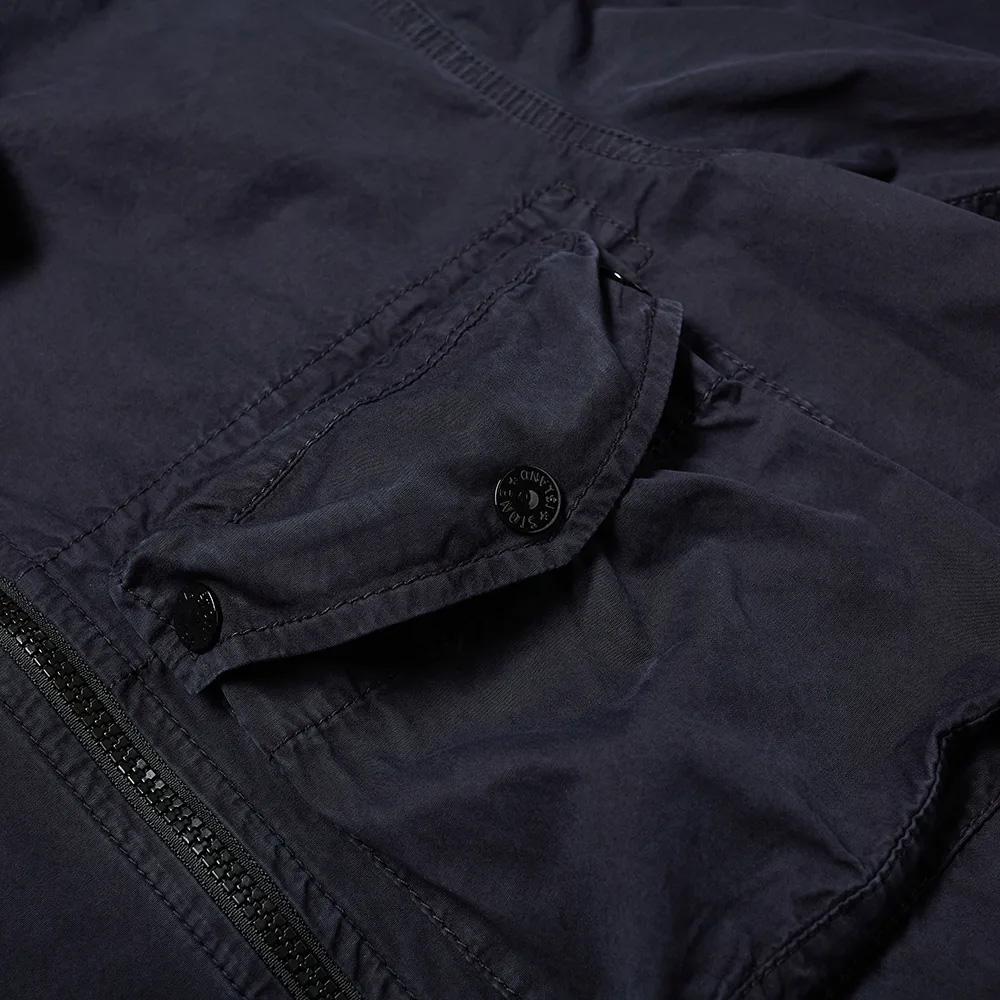 Stone Island Navy Zip Pocket Overshirt