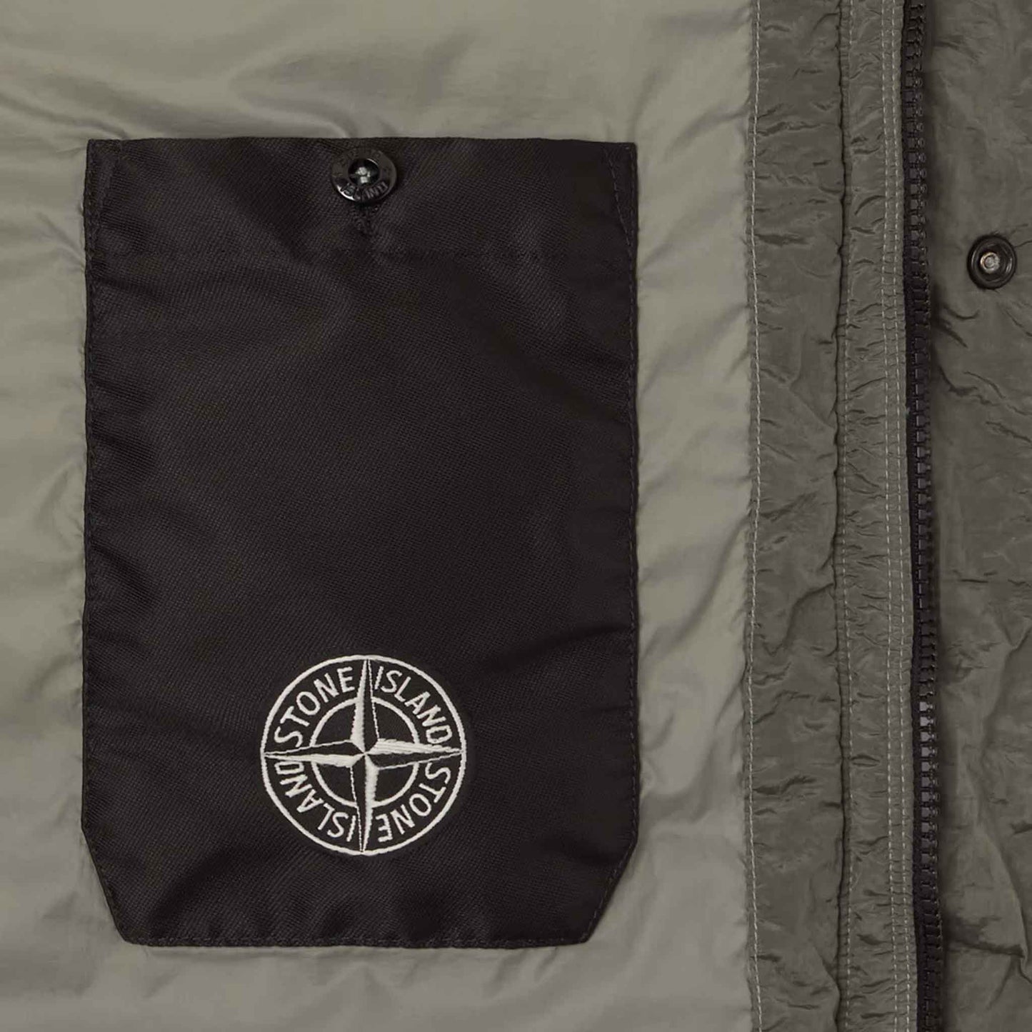 Stone Island Nylon Metal Econyl Down Jacket in Musk Green