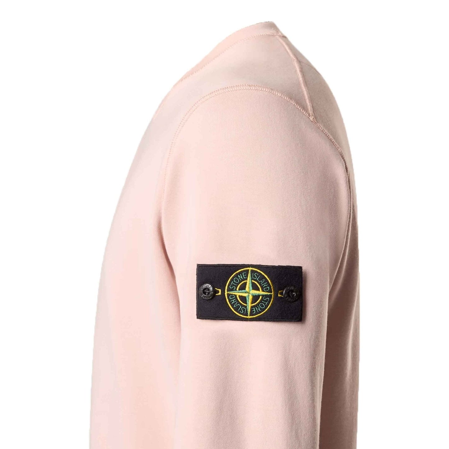 Stone Island Organic Cotton Fleece Crewneck Sweatshirt in Antique Rose