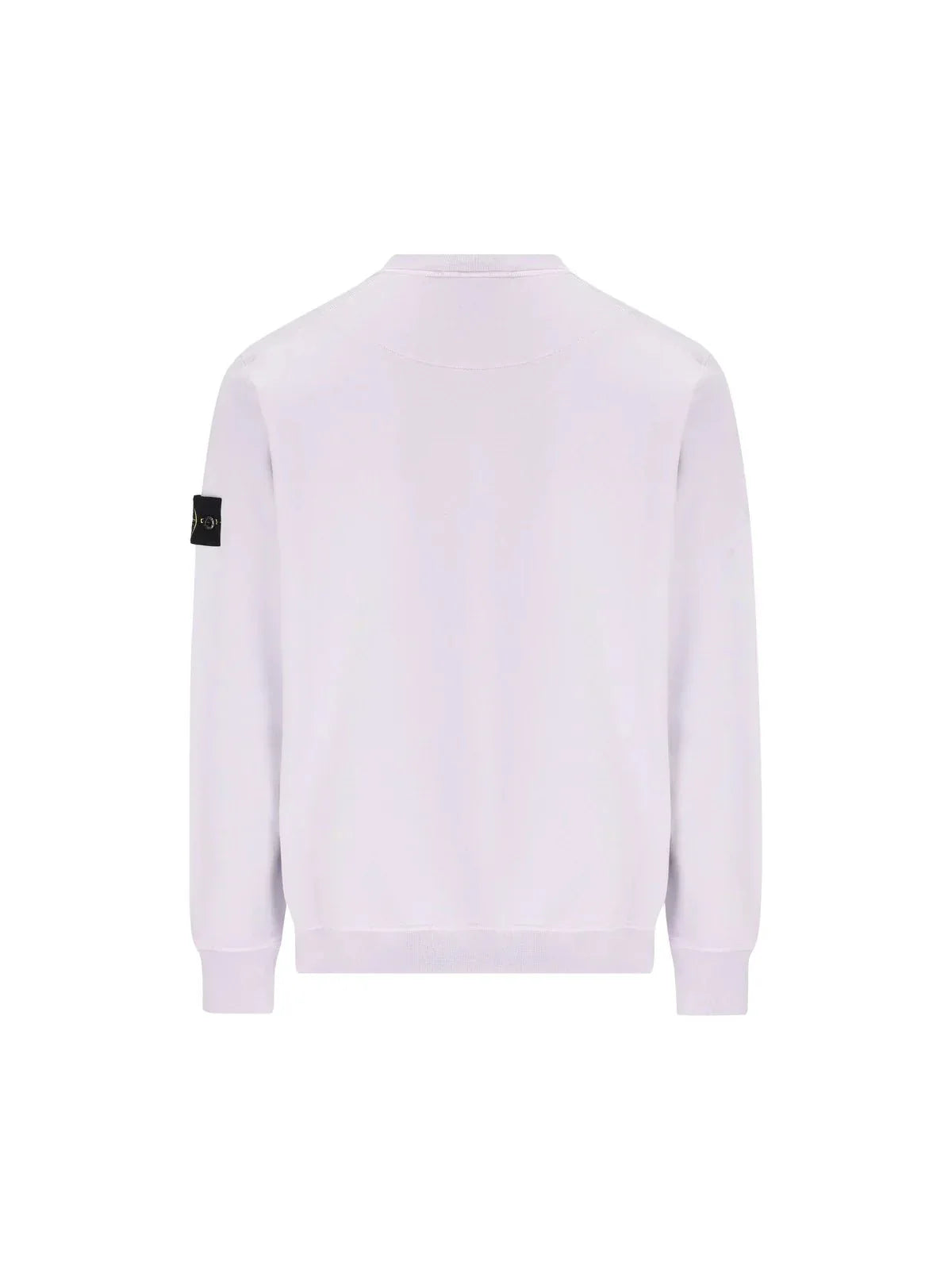 Stone Island Organic Cotton Fleece Crewneck Sweatshirt in Lilac