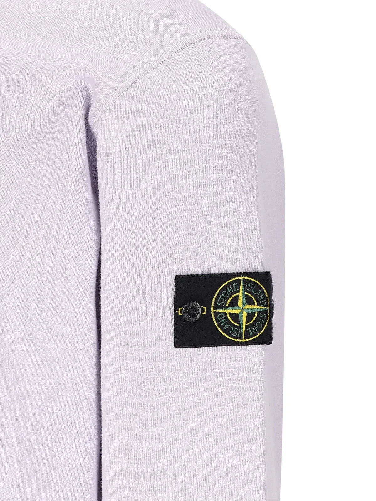 Stone Island Organic Cotton Fleece Crewneck Sweatshirt in Lilac