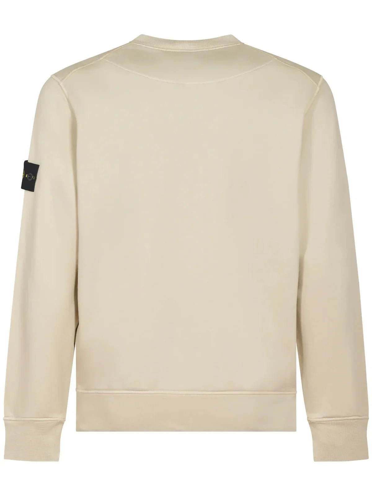 Stone Island Organic Cotton Fleece Crewneck Sweatshirt in Sand