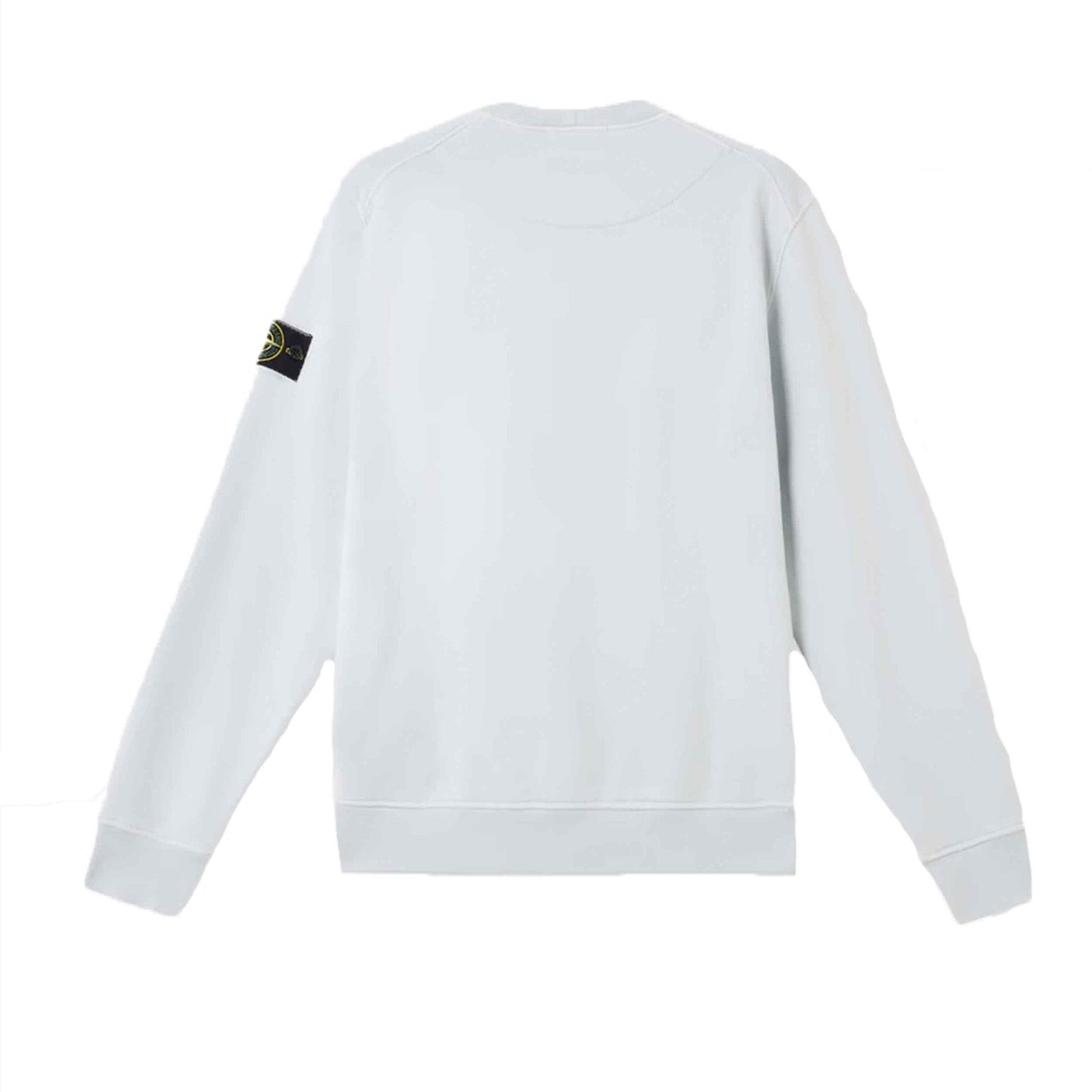 Stone Island Organic Cotton Fleece Crewneck Sweatshirt in Sky Blue