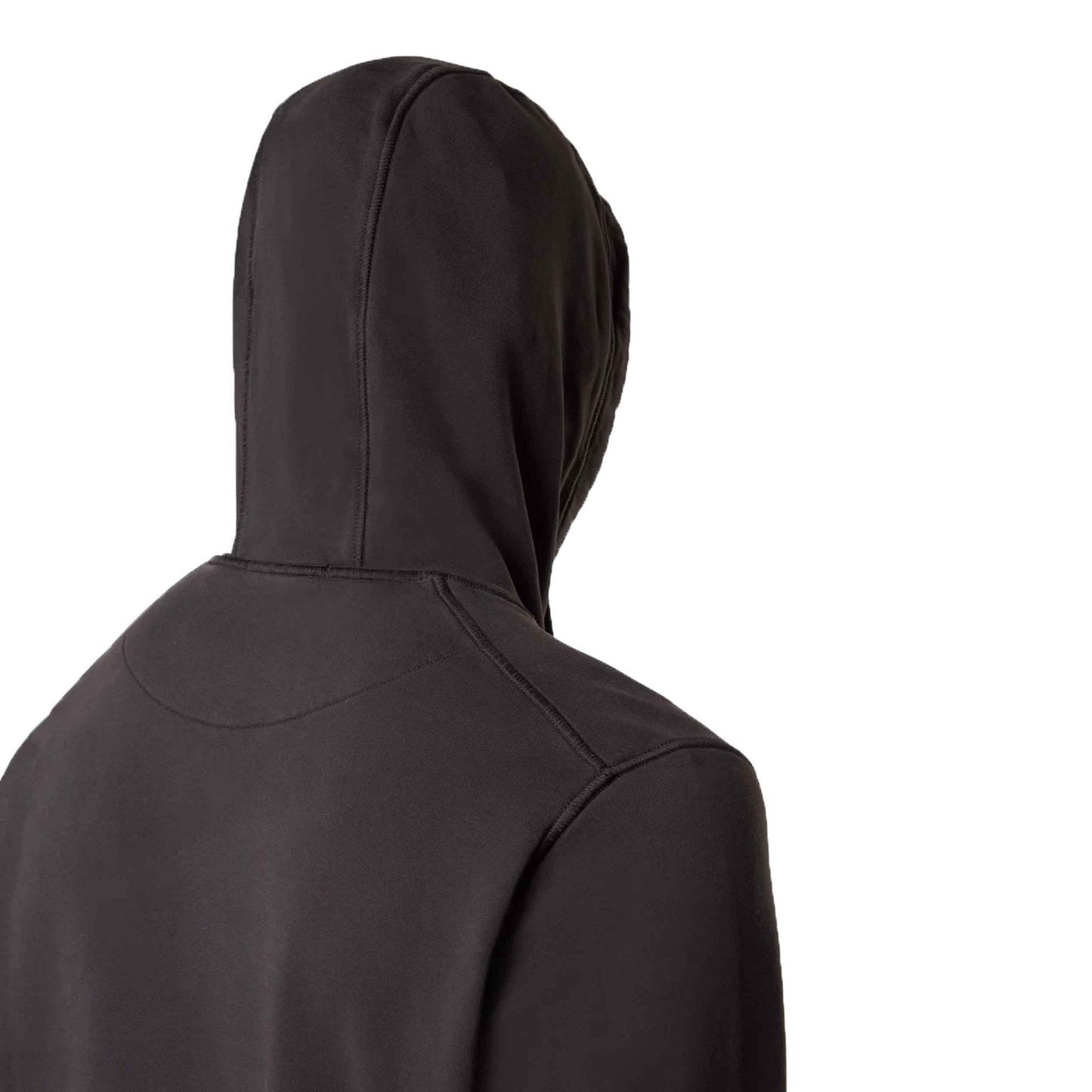 Stone Island Organic Cotton Fleece Hooded Sweatshirt in Black