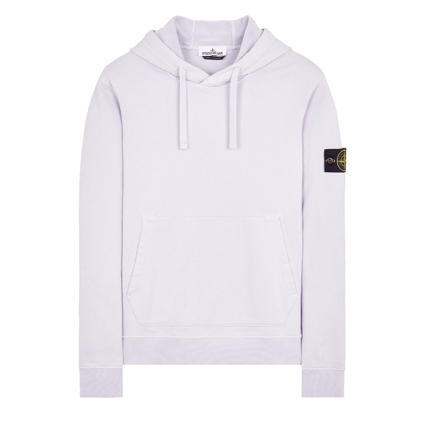 Stone Island Organic Cotton Fleece Hooded Sweatshirt in Lilac