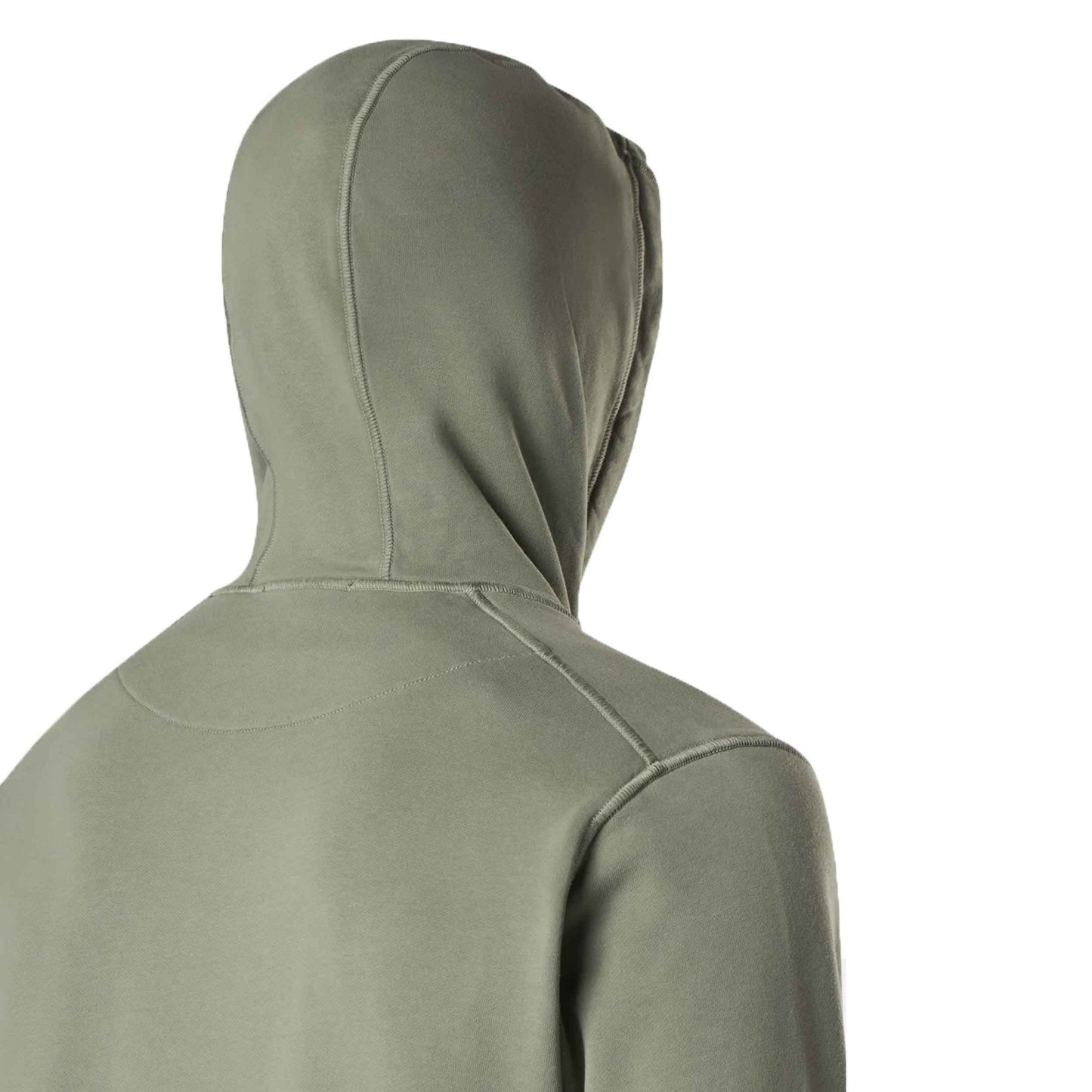 Stone Island Organic Cotton Fleece Hooded Sweatshirt in Sage Green