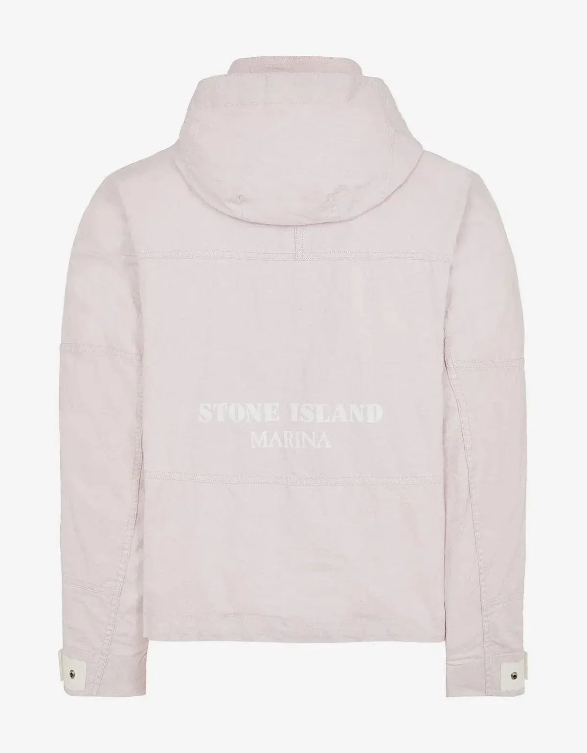 Stone Island Marina Pink Pleated Linen Hooded Blouson