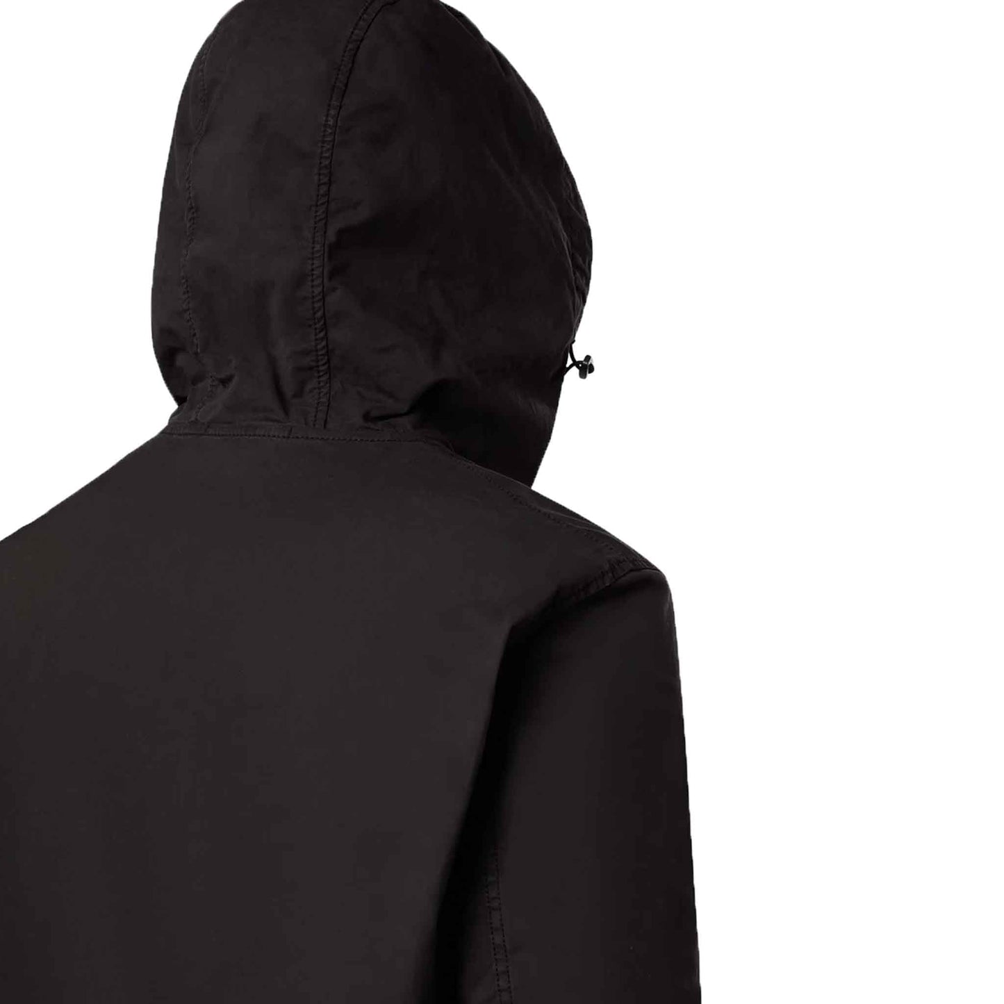Stone Island SUPIMA® Cotton Twill Stretch-TC Hooded Overshirt in Black