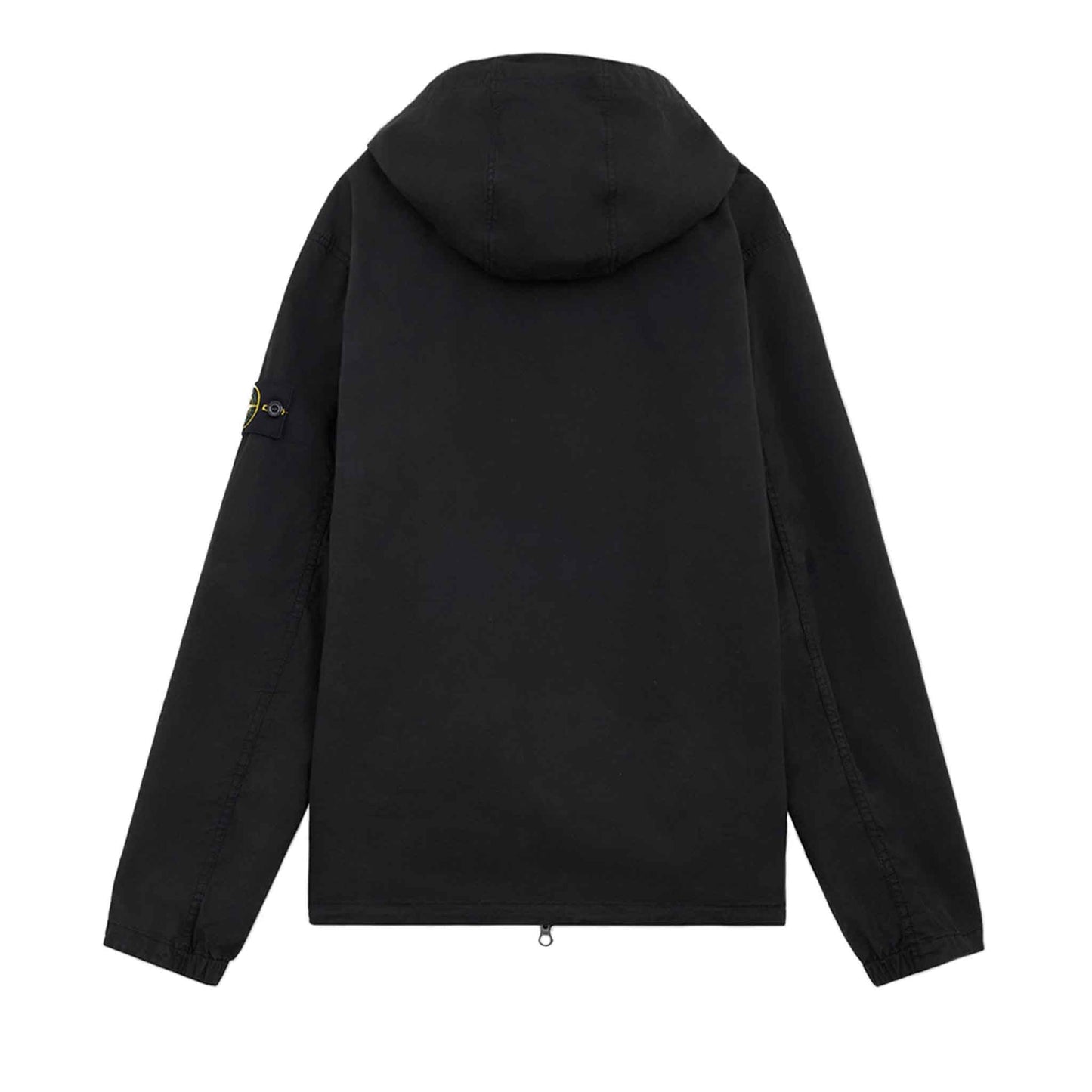 Stone Island SUPIMA® Cotton Twill Stretch-TC Hooded Overshirt in Black