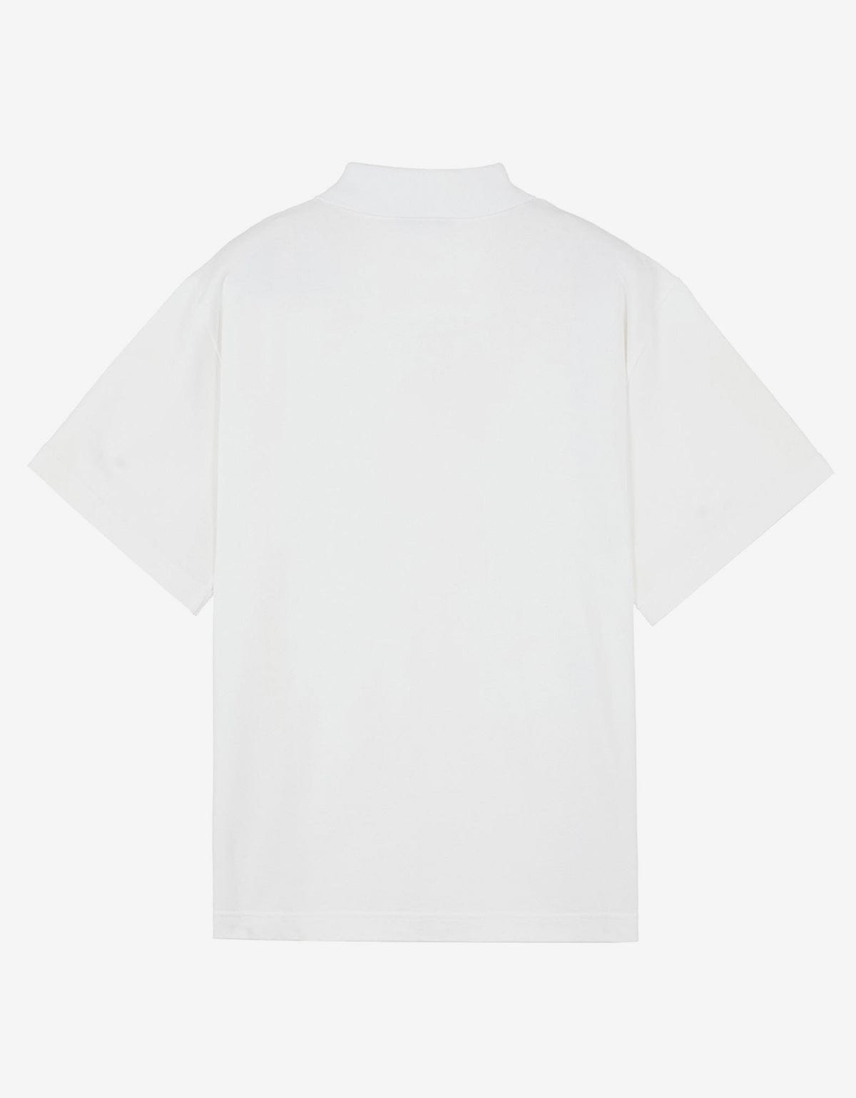 Stone Island Marina White Old Treatment Stripe Polo T-Shirt