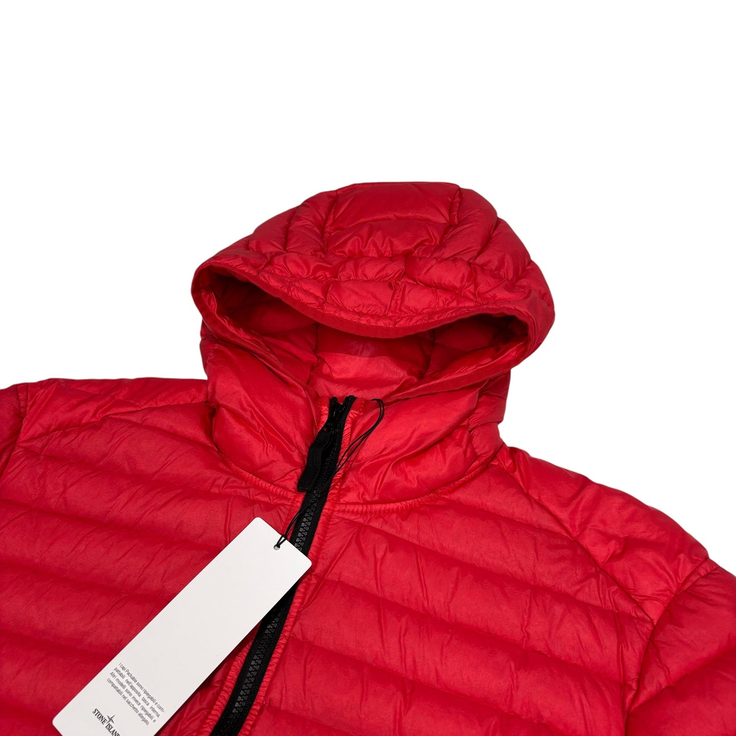 Stone Island Red Loom Woven Chambers R-Nylon Down-TC Jacket