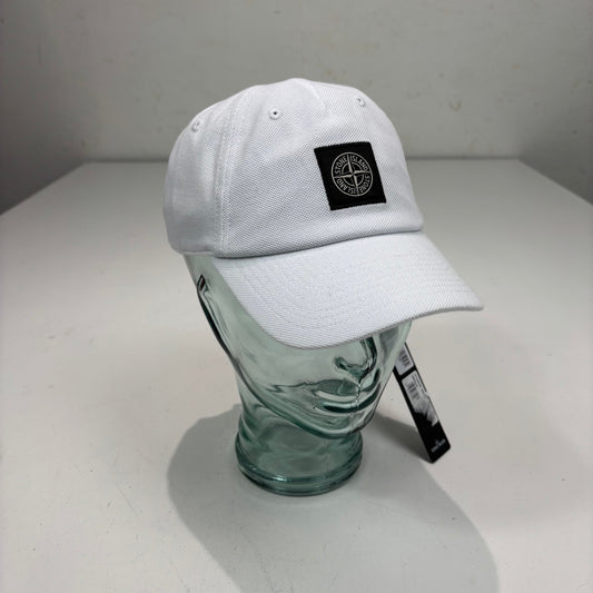 Stone Island White Patch Logo Adjustable Cap