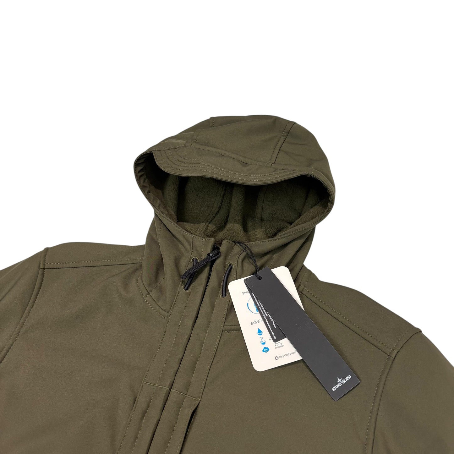 Stone Island Duck Green Soft Shell e.dye Technology in Recycled Polyester Jacket