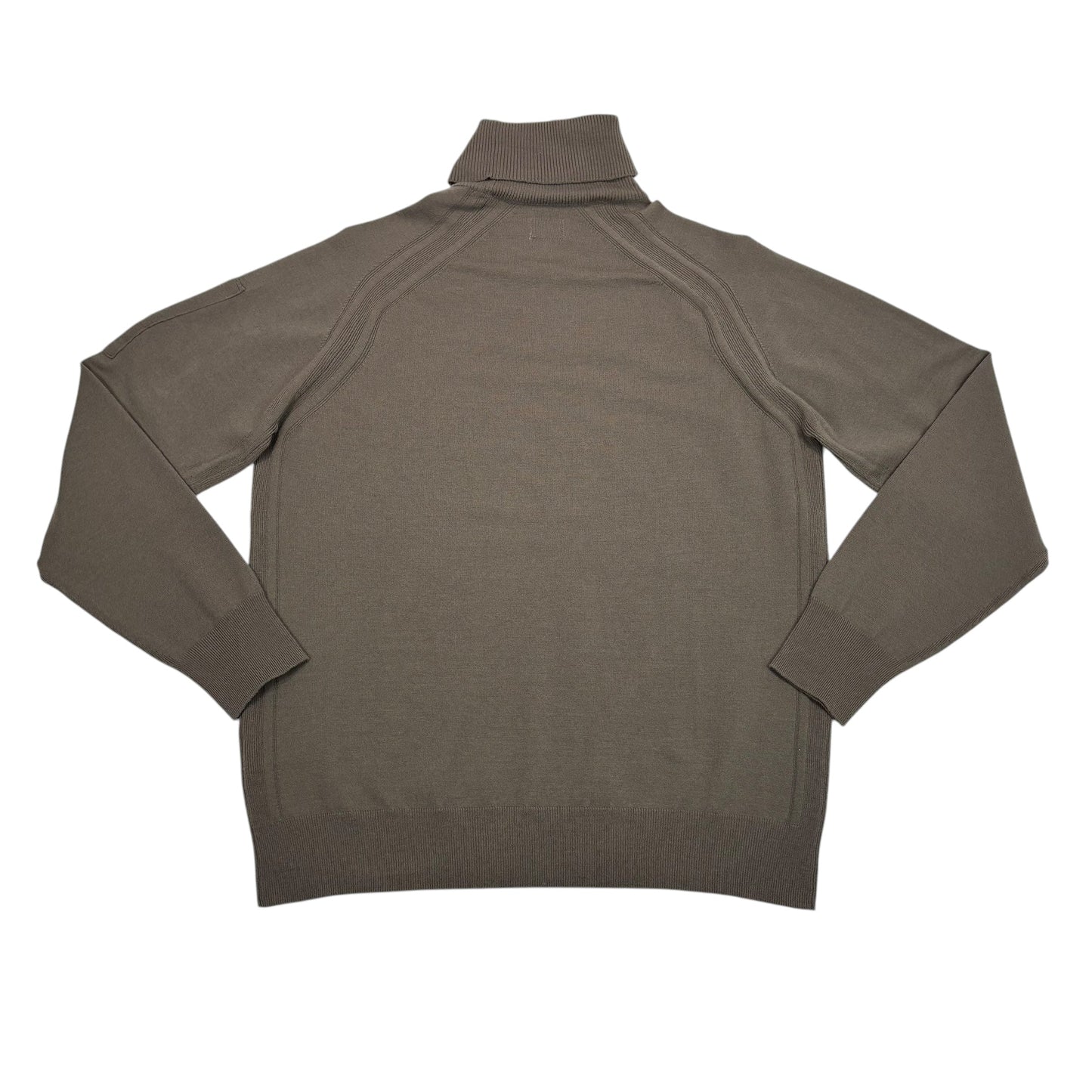 CP Company Walnut Green Cotton Turtle Neck Jumper