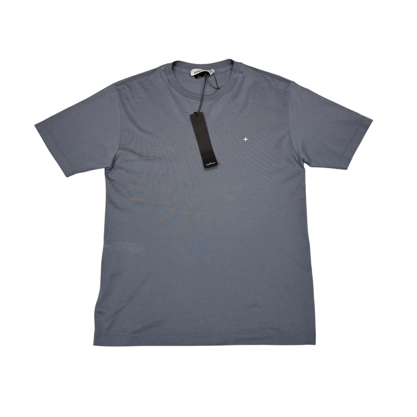 Stone Island Blue Marina Embroidered Logo Tshirt
