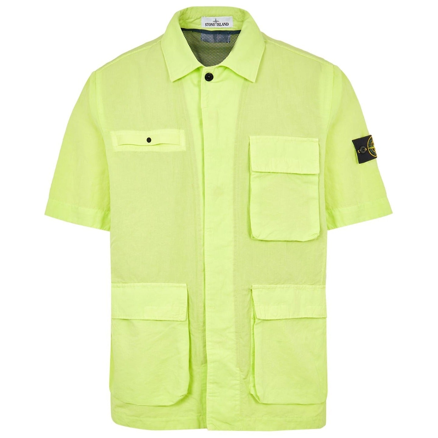 Stone Island Tela Cotone Short Sleeve Shirt
