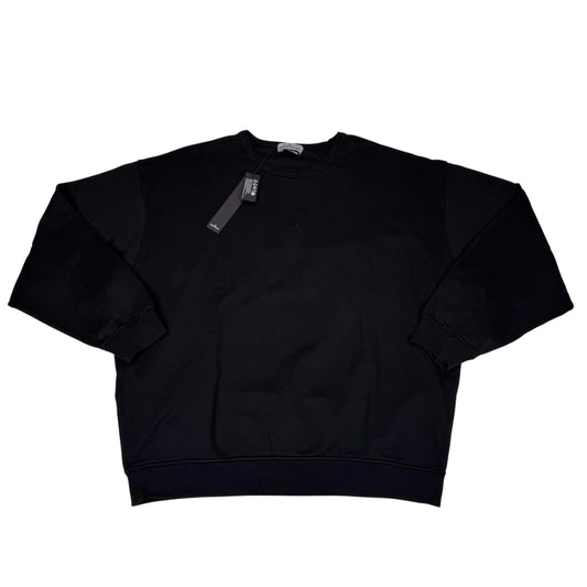 Stone Island Black Embroidered Logo Spell Out Jumper