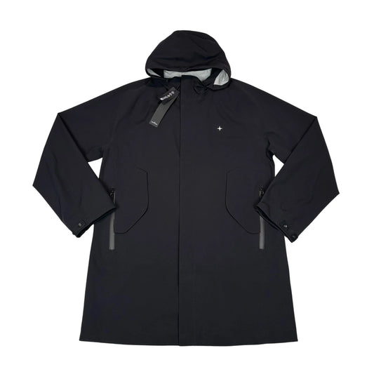 Stone Island Black Marina Logo Waterproof Jacket