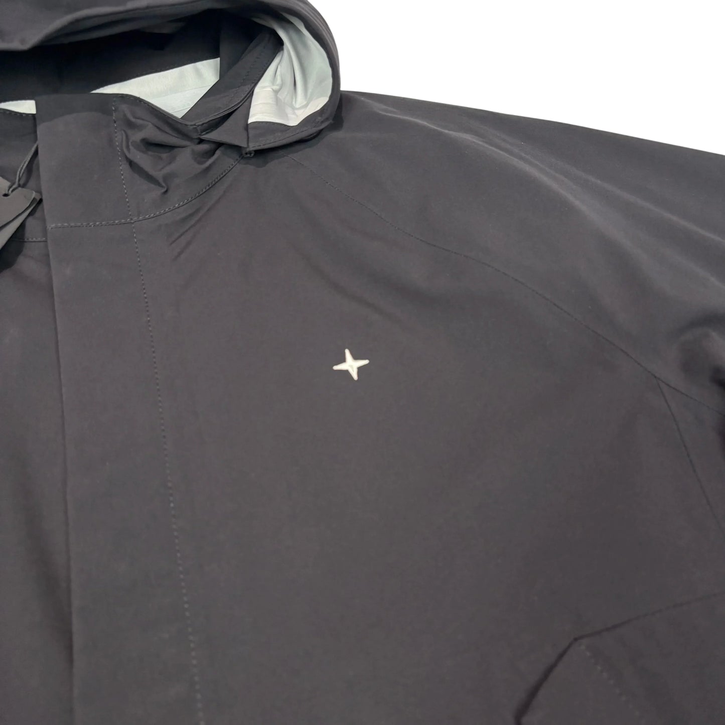 Stone Island Black Marina Logo Waterproof Jacket