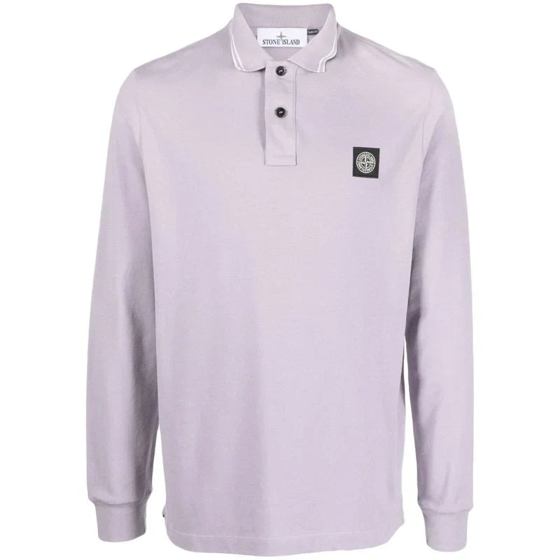 Stone Island Slim Fit Long Sleeved Polo Shirt