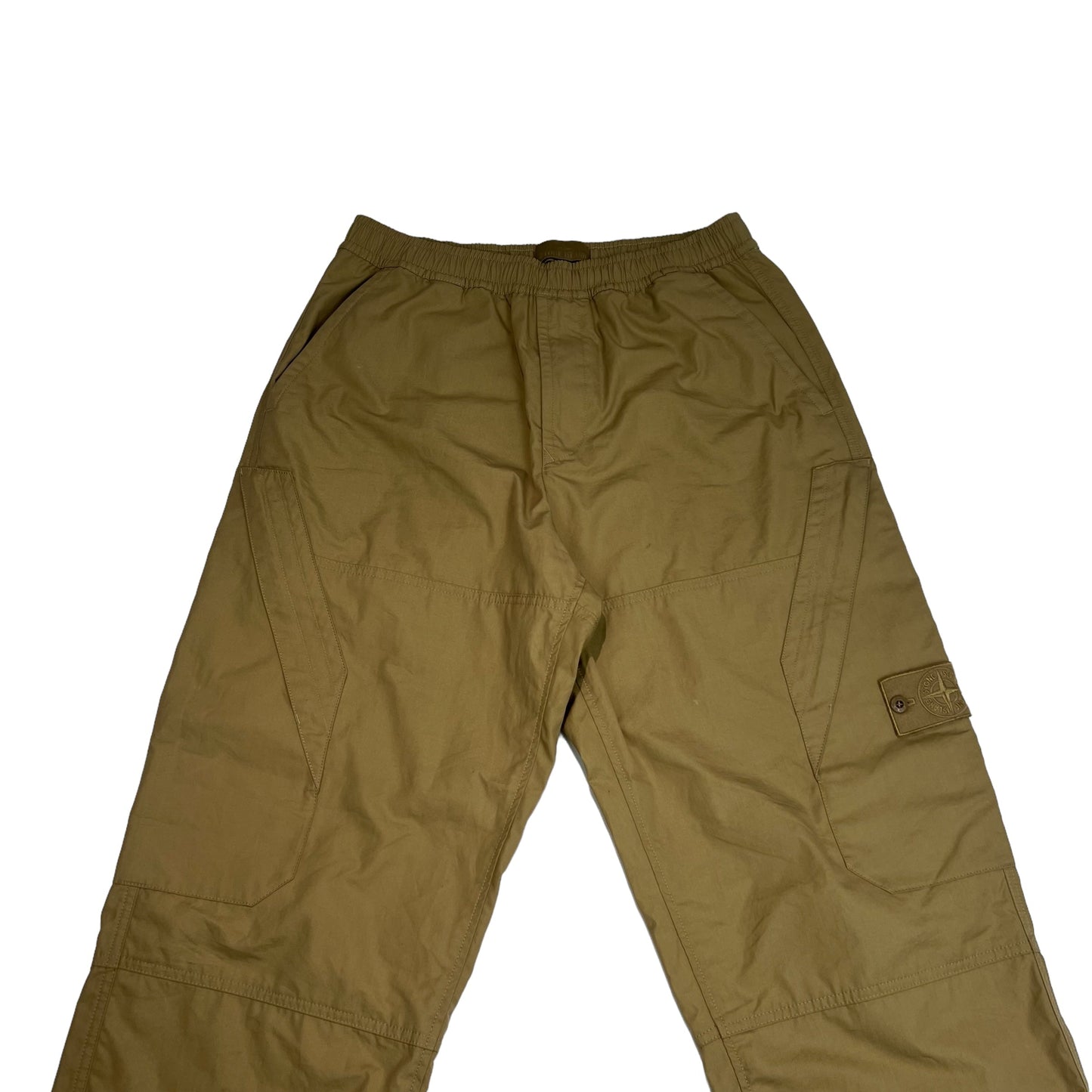 Stone Island Dark Beige Type-LO Ghost Compass-Patch Trousers