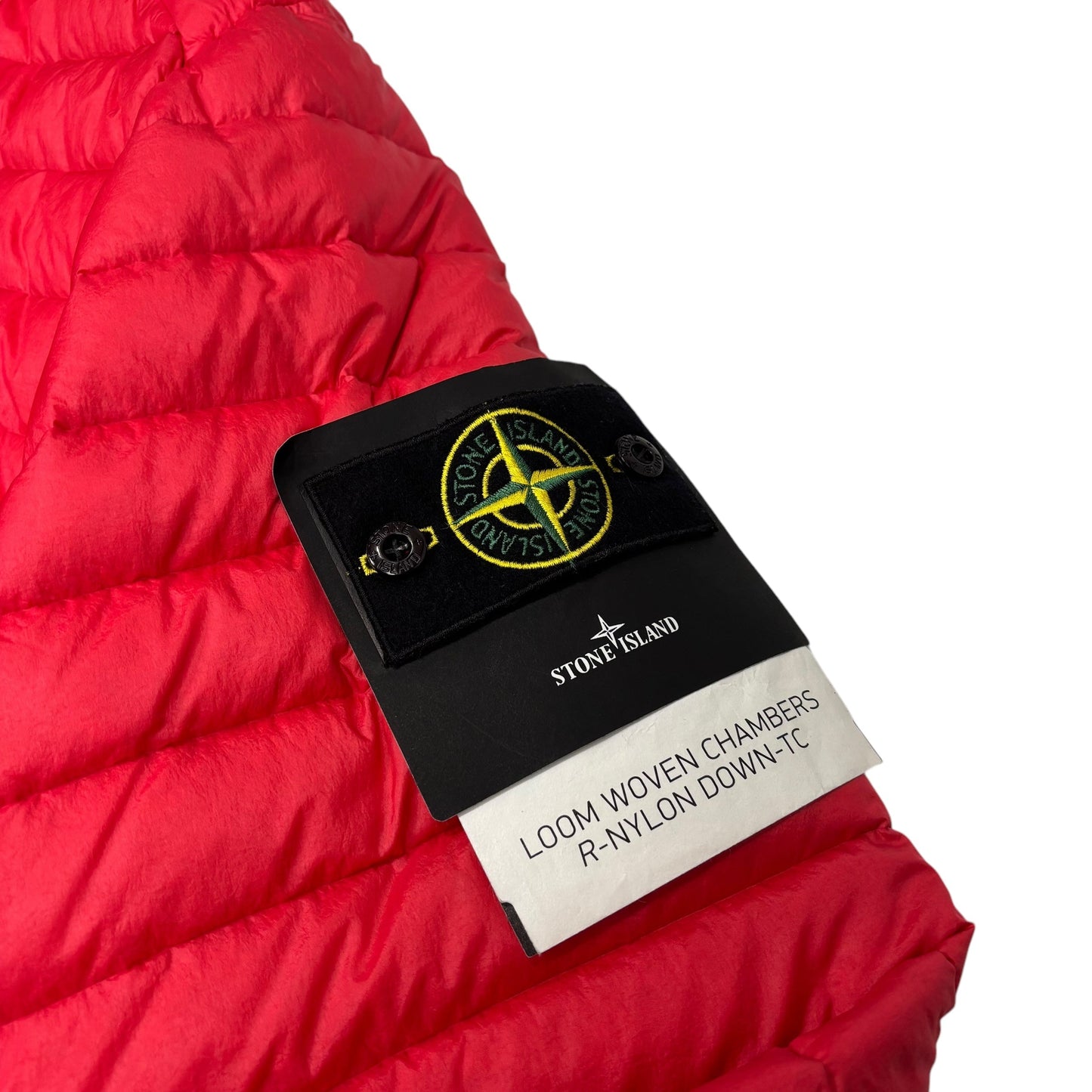 Stone Island Red Loom Woven Chambers R-Nylon Down-TC Jacket
