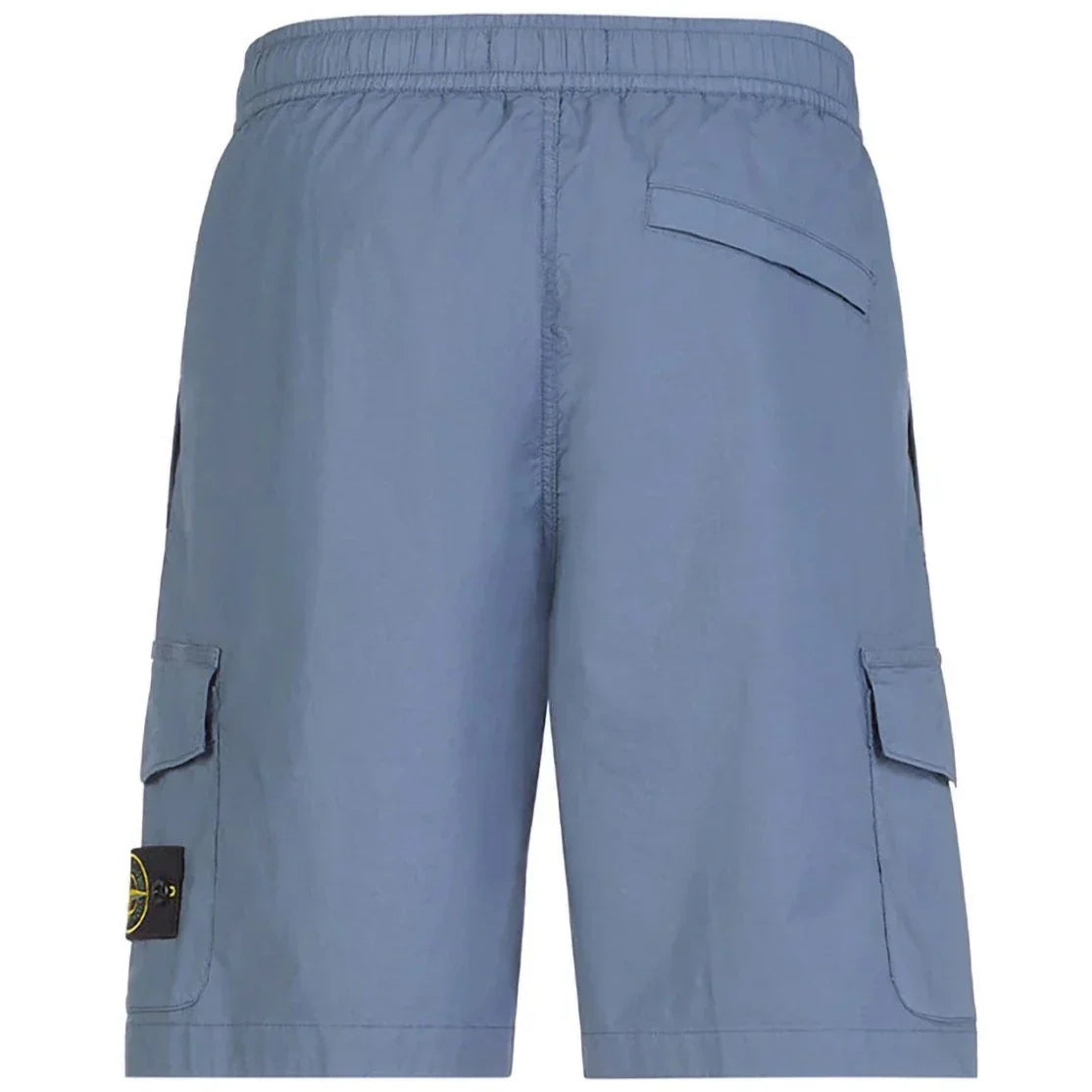 Stone Island Blue Cotton Stretch Cargo Shorts