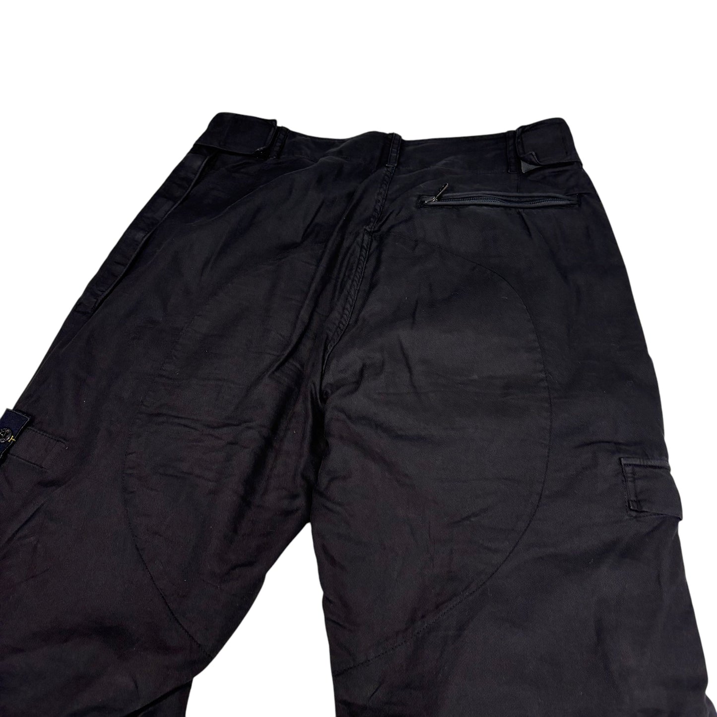 Stone Island Black Compass Patch Trousers
