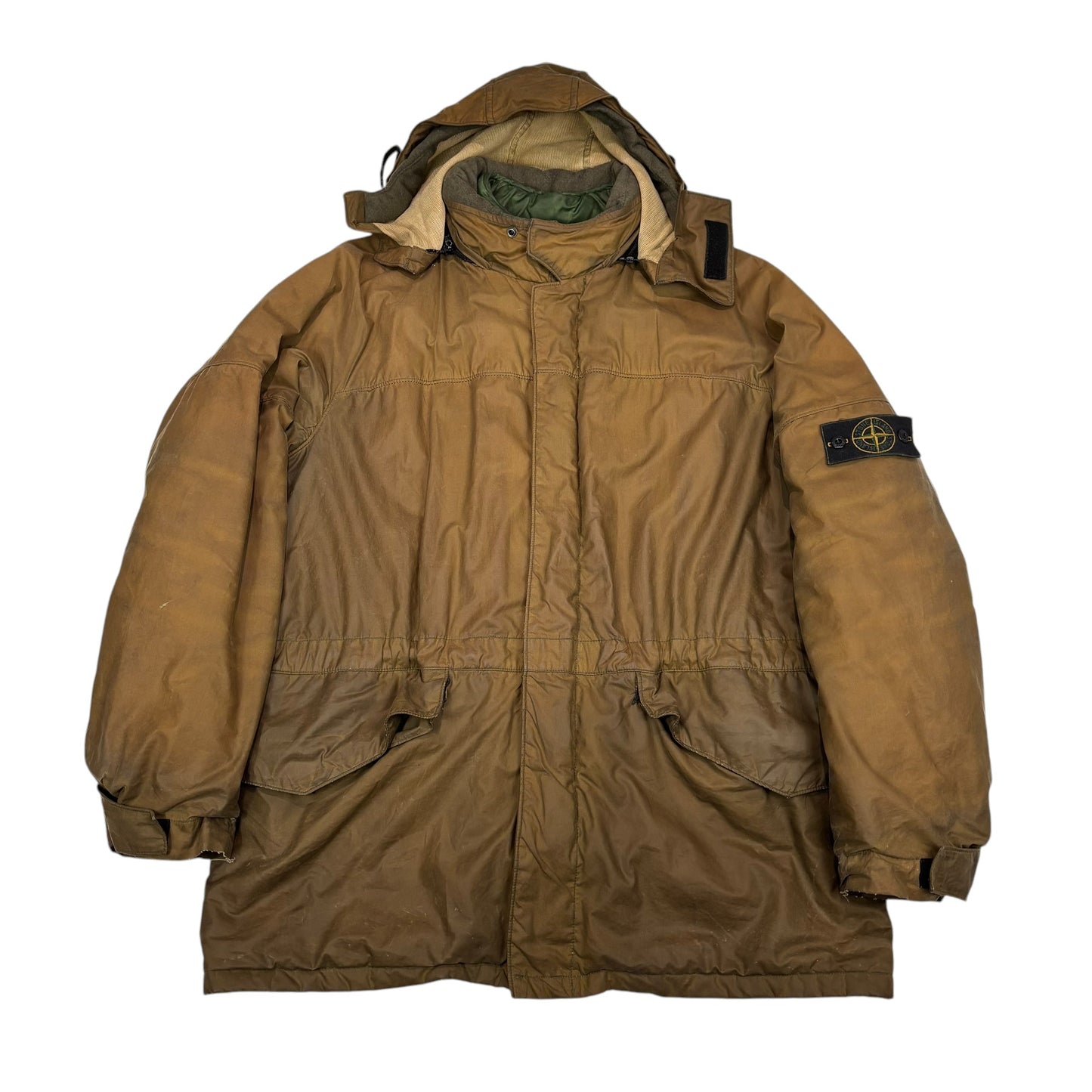 Stone Island Green Vintage Waxed Cotton with Removeable Dutch Liner Jacket