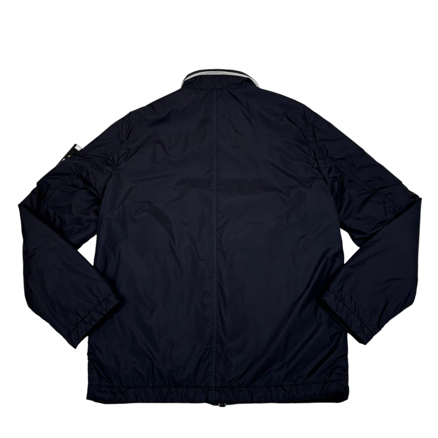 Stone Island Navy Blue Garment Dyed Crinkle Reps NY with Primaloft-TC and Hide-able Hood Jacket