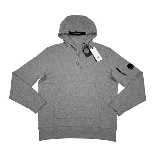 CP Company Grey Single Goggle Diagonal Fleece Hoodie