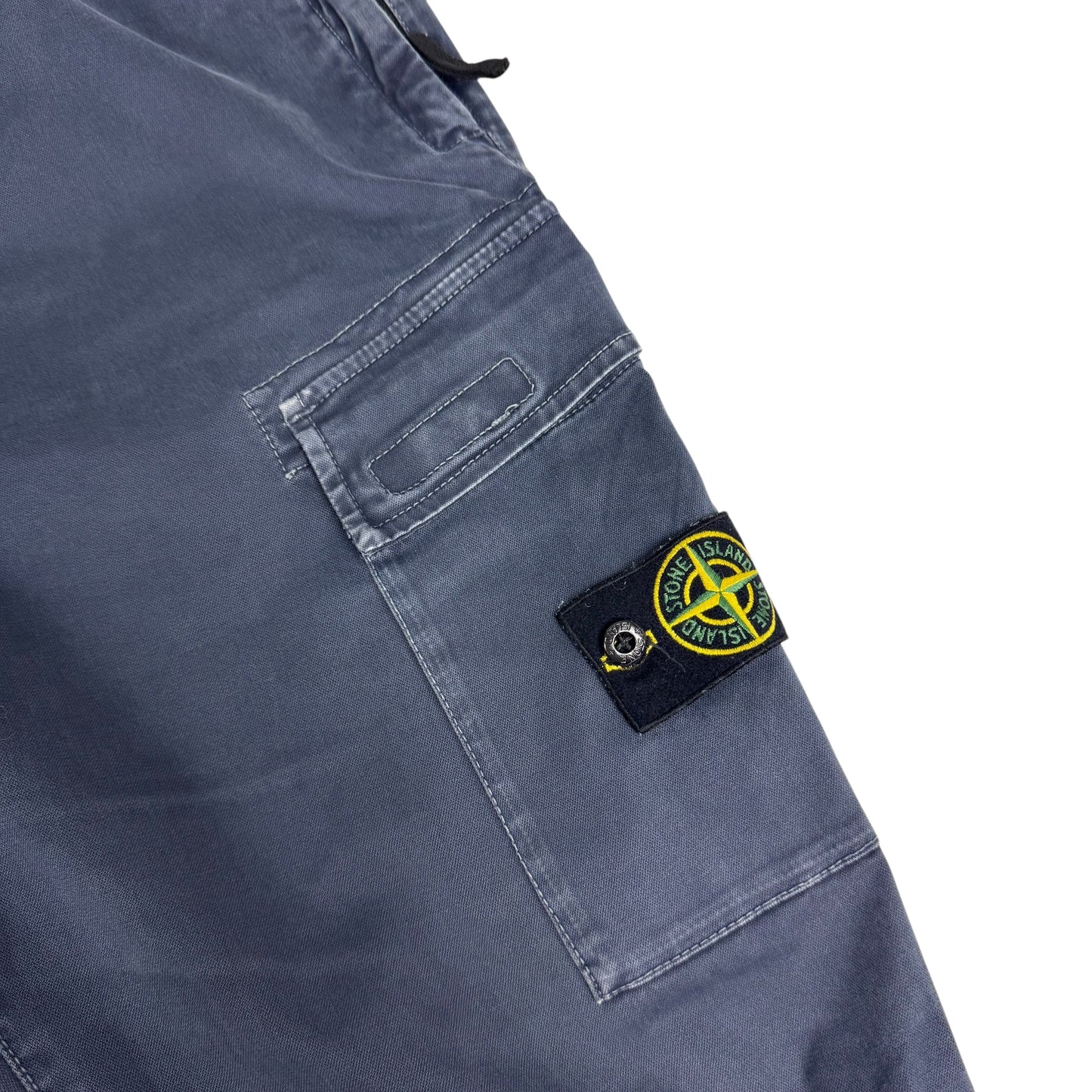Stone Island Navy Blu Compass-Patch Tapered Cargo Trousers