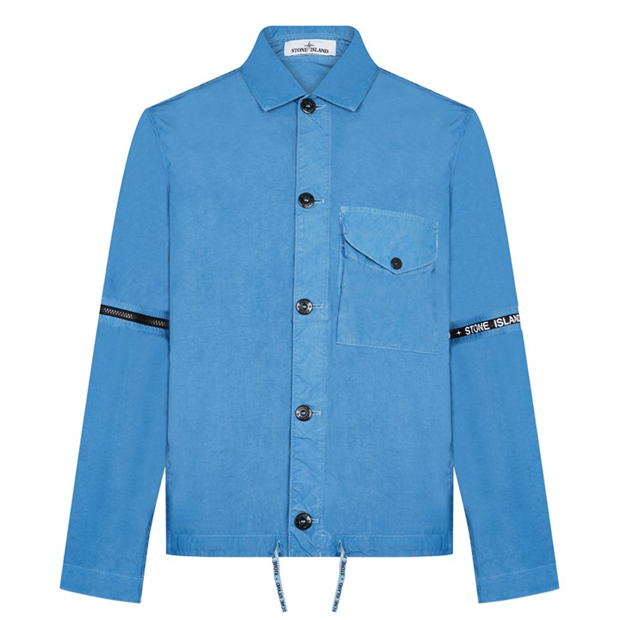 Stone Island Blue Logo Zip Jacket