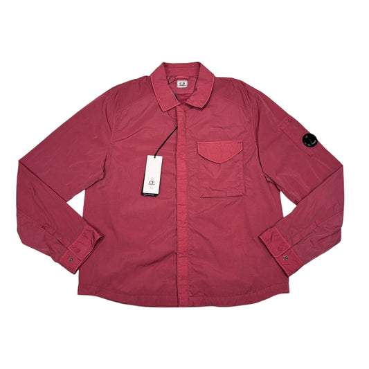 CP Company Pink Nylon Chrome-R Single Goggle Overshirt Jacket