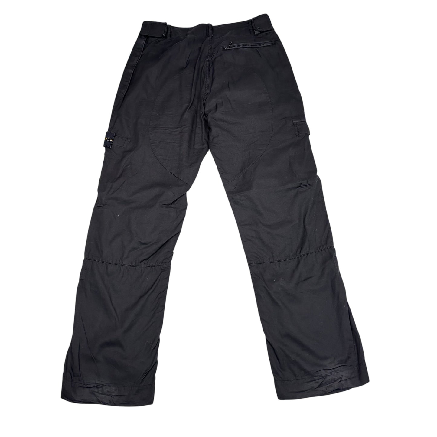 Stone Island Black Compass Patch Trousers
