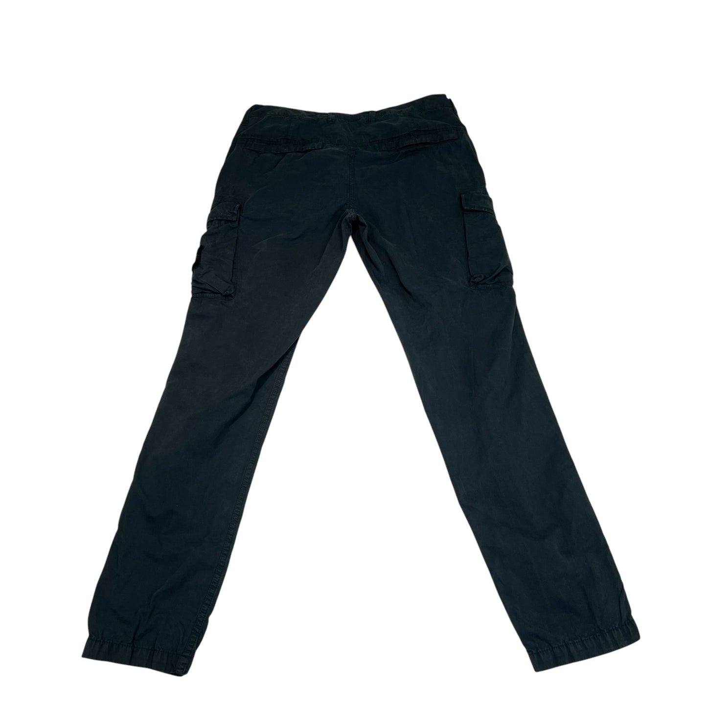 Stone Island Grey Brushed Cotton Cargo Trousers