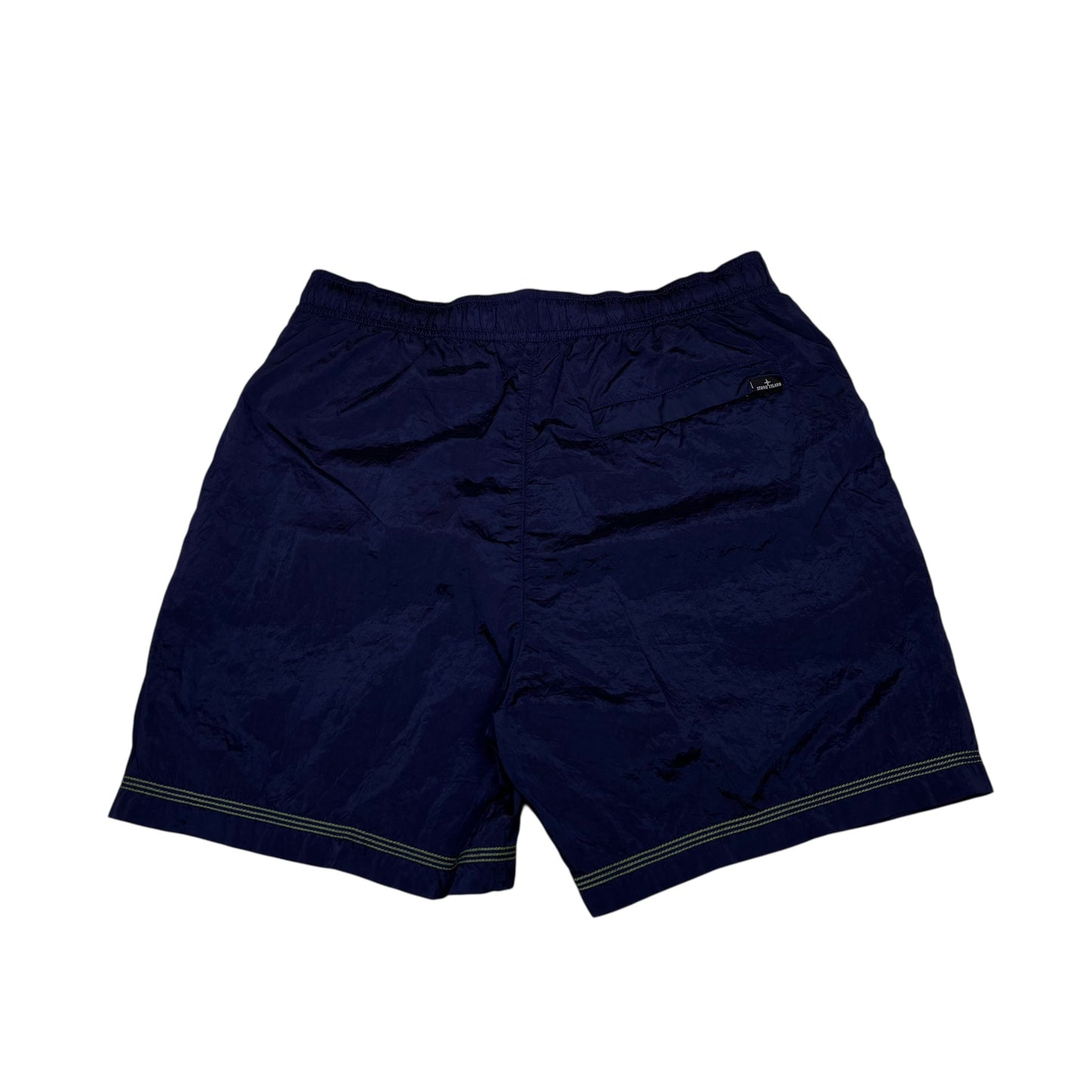 Stone Island Navy Blue Nylon Metal Embroidered Logo Swim Shorts