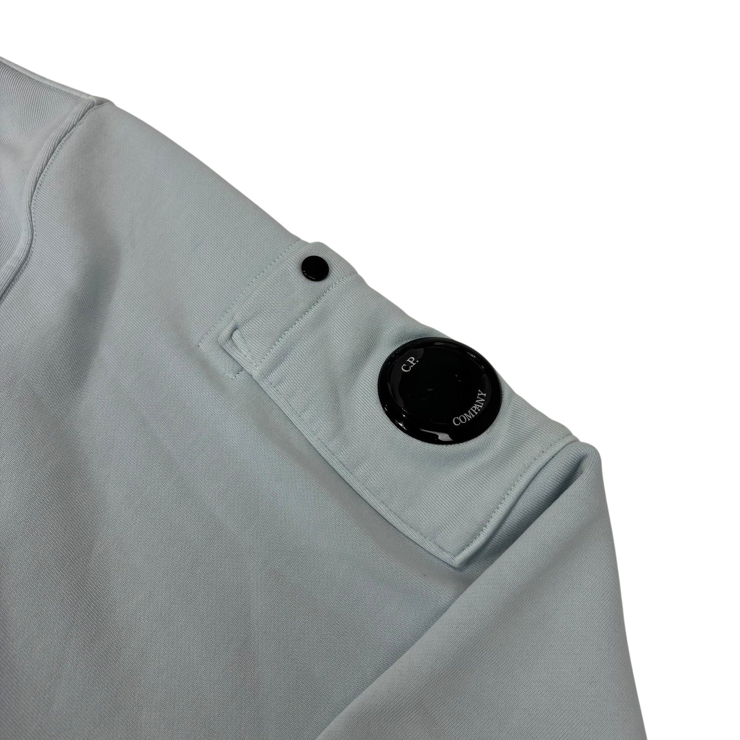 CP Company Light Blue Single Goggle Crewneck Jumper