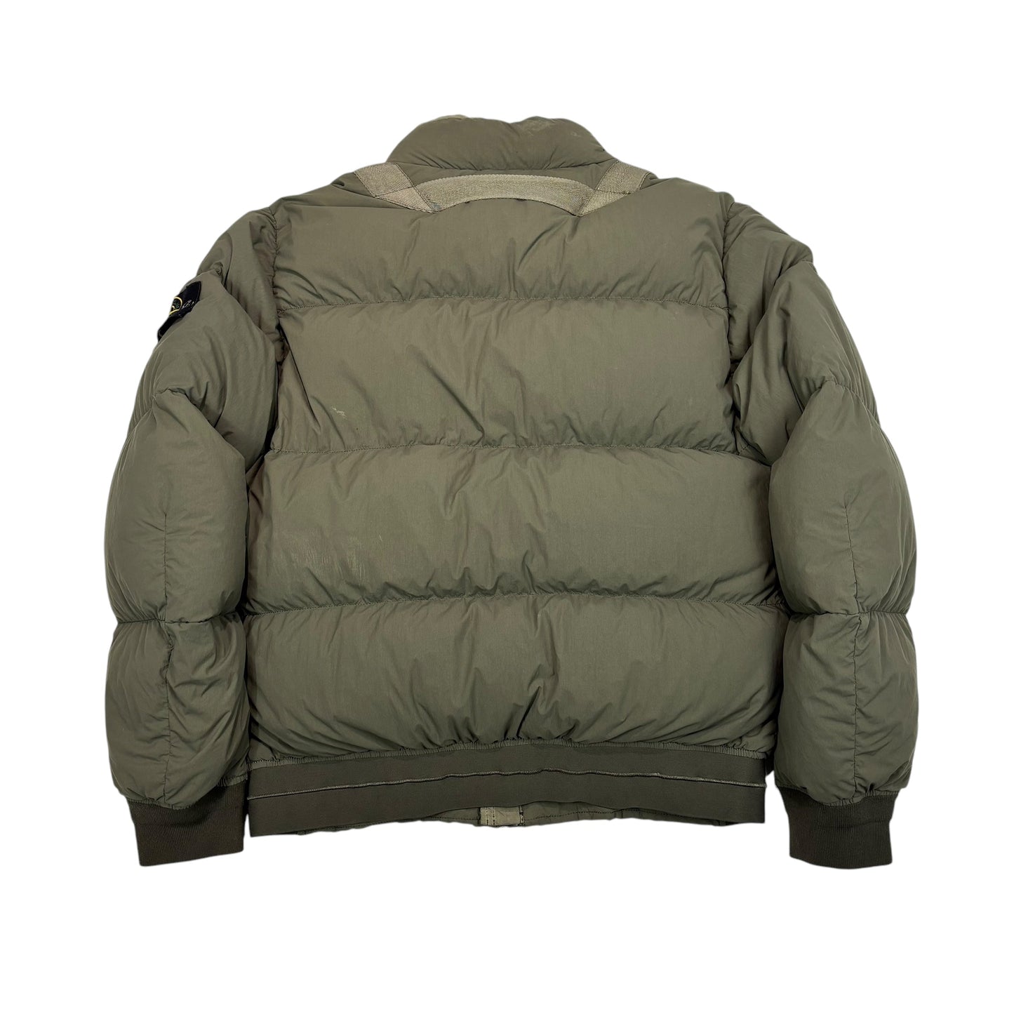 Stone Island Brown Garment Dyed Organic Feel Tela NY Down Jacket