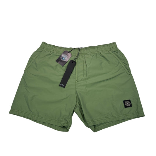 Stone Island Sage Green Patch Logo Swim Shorts