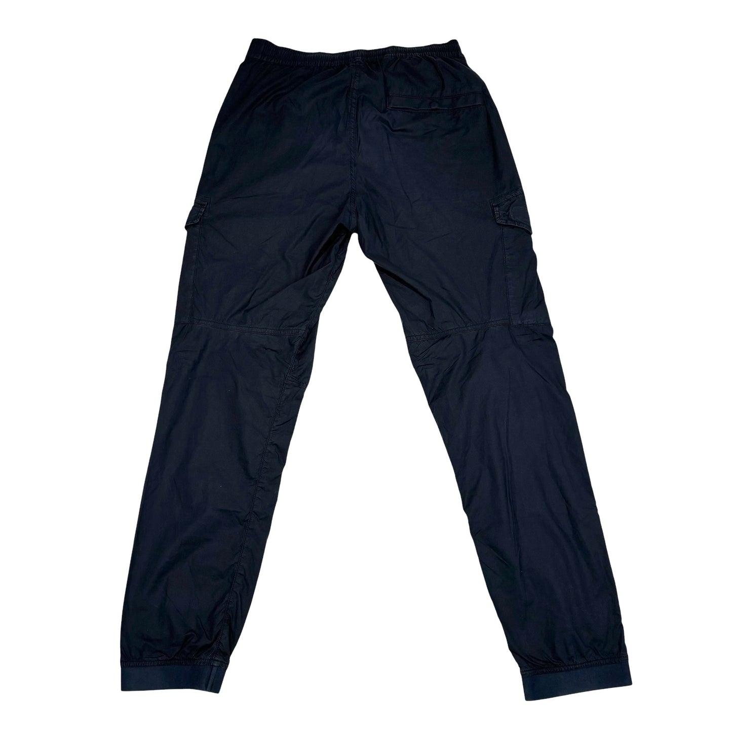 Stone Island Navy Blue Paracadute Compass-Logo Cargo Trousers