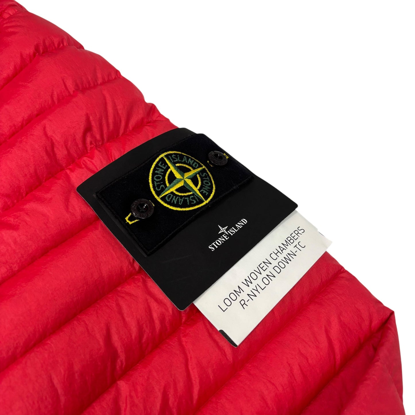 Stone Island Red Loom Woven Chambers R-Nylon Down-TC Jacket