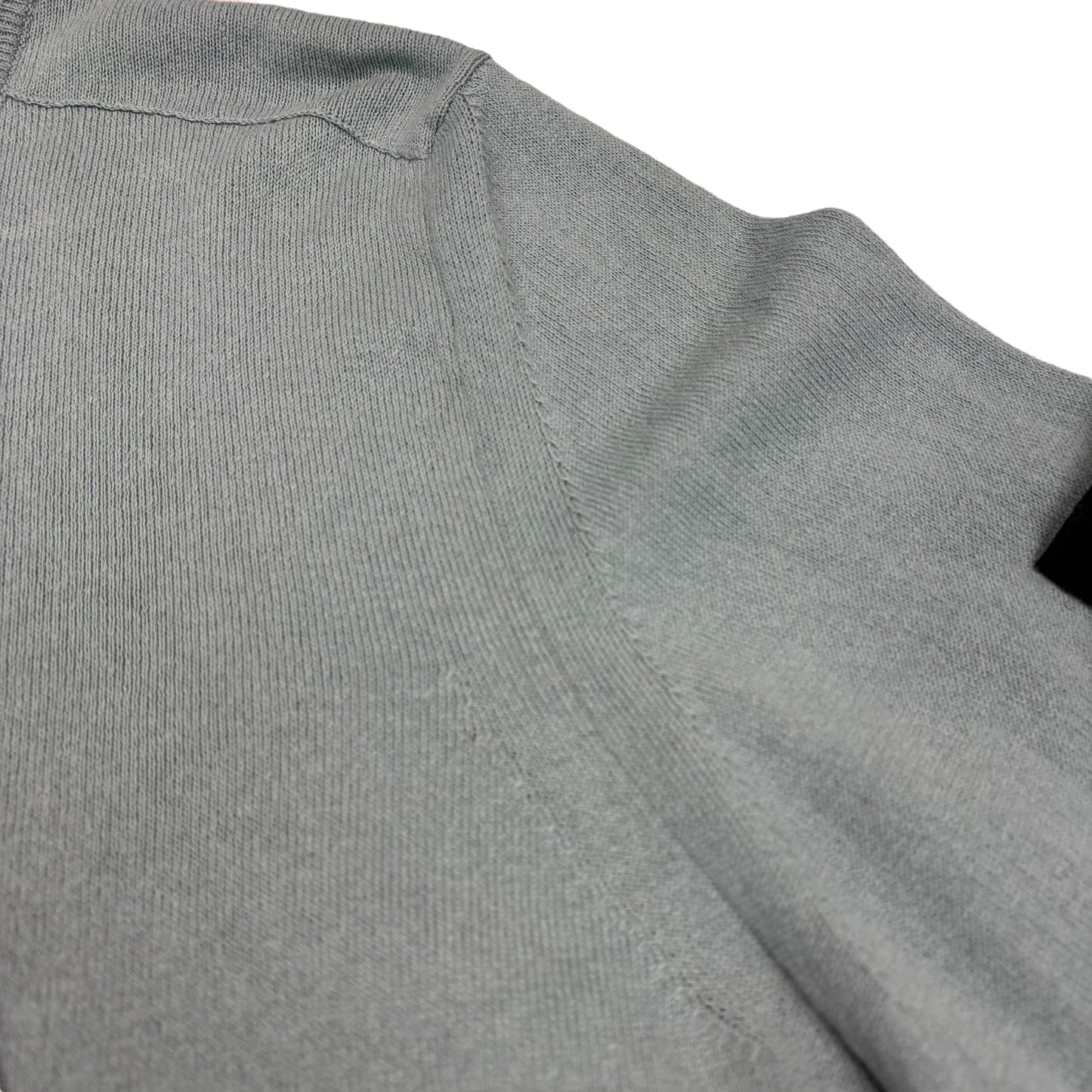 Stone Island Grey Lightweight Cotton Compass Patch Crewneck Jumper