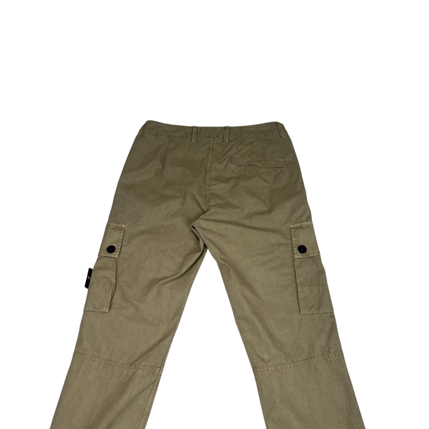 Stone Island Tan Brushed Cotton Cargo Trousers