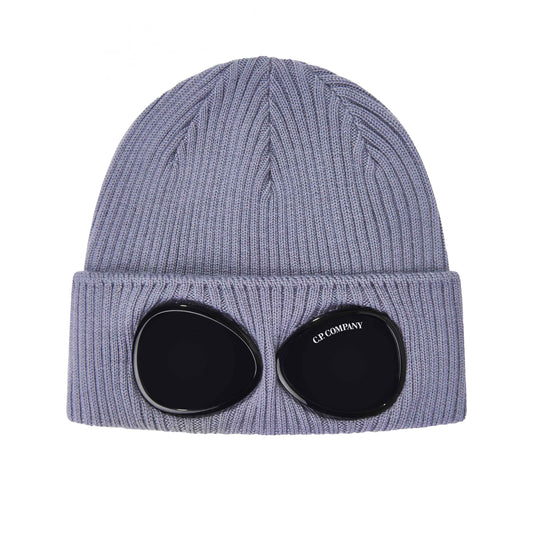 C.P. Company Cotton Goggle Beanie in Lavender Violet