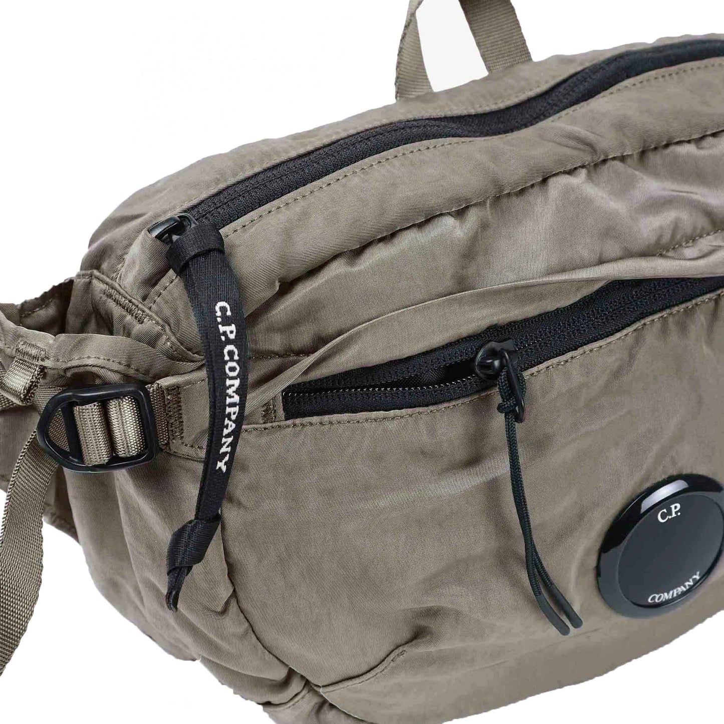 C.P. Company Nylon B Crossbody Bag in Vintage Khaki- Beige