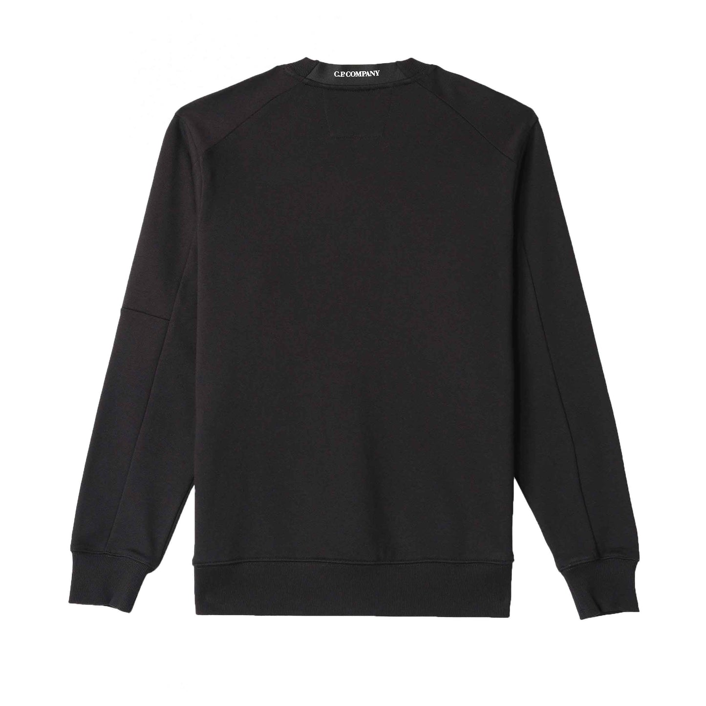 C.P. Company Diagonal Raised Fleece Crewneck Sweatshirt in Black
