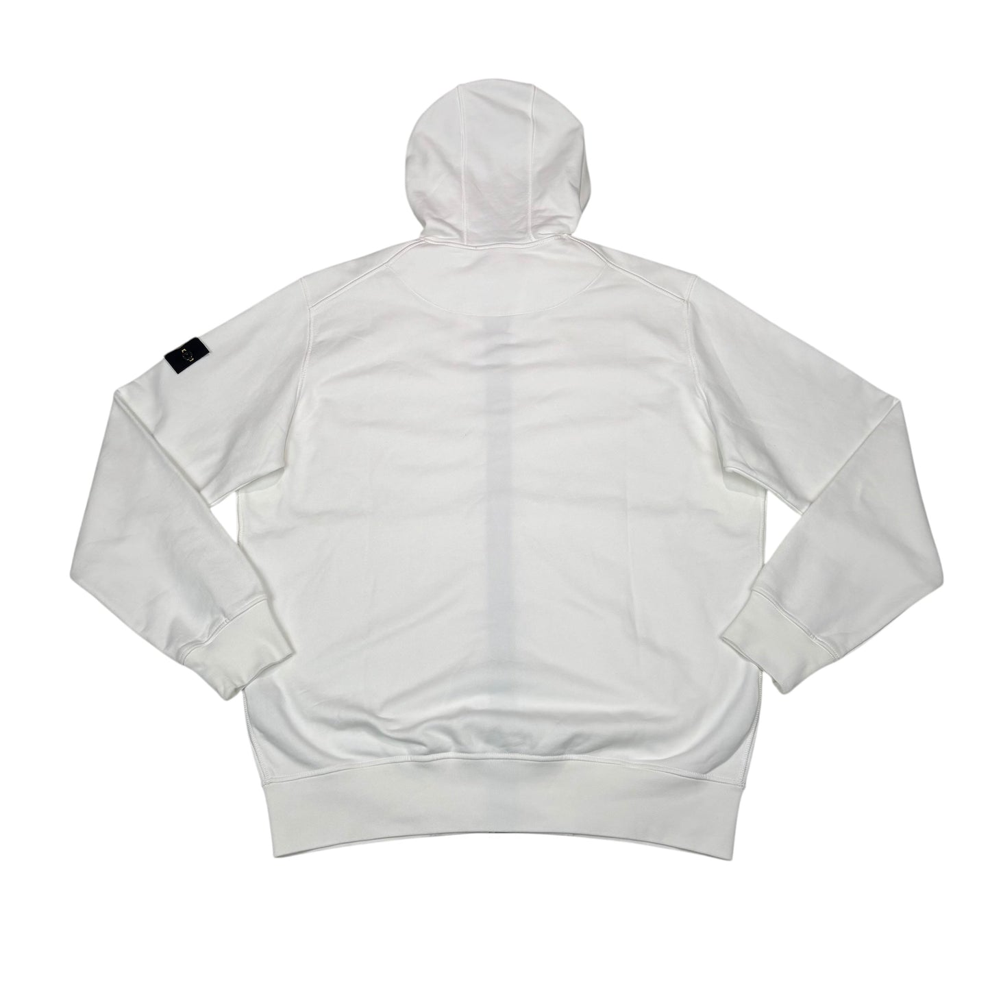 Stone Island White Zip Up Compass Patch Jacket