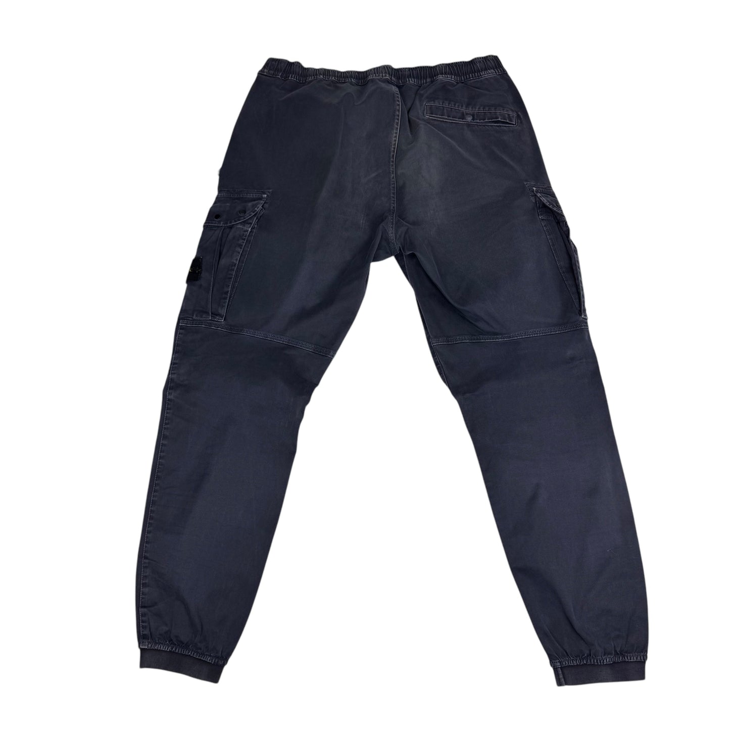 Stone Island Navy Blu Compass-Patch Tapered Cargo Trousers