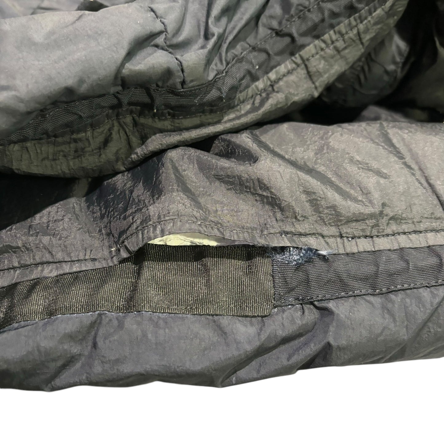 Stone Island Navy Blue Garment Dyed Crinkle Reps NY Down With Hidden Hood coat